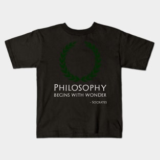 Ancient Greek Philosopher Socrates Quote On Philosophy Kids T-Shirt